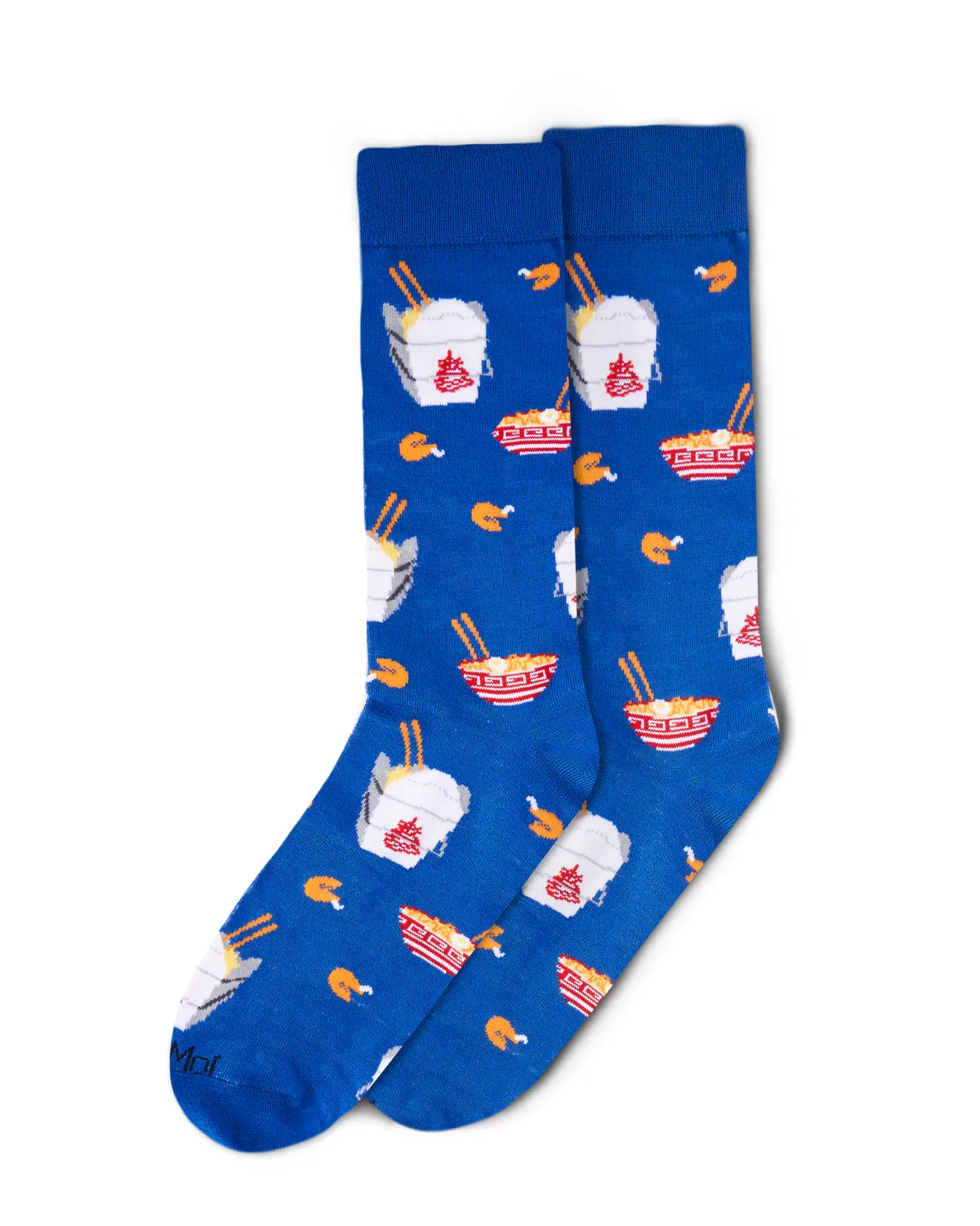 Men's Let’s Order Takeout Bamboo Blend Novelty Crew Sock sold by MeMoi product image thumbnail 3