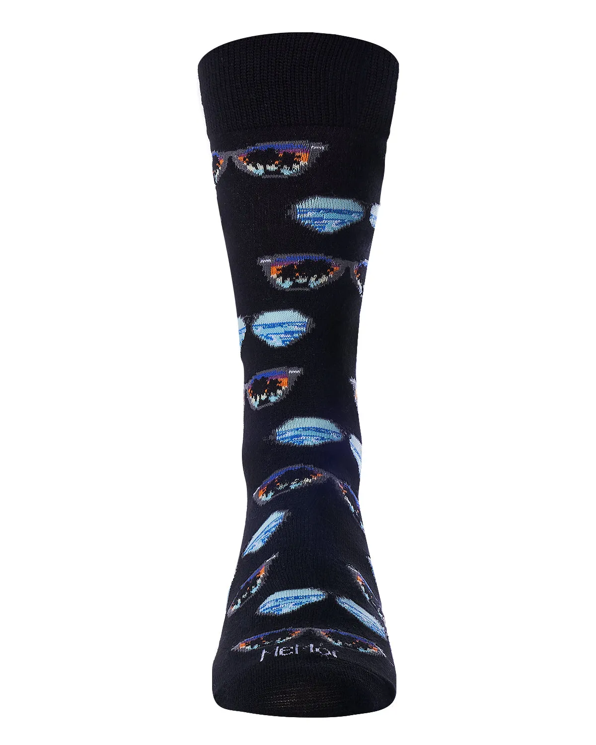 Men's Cool Sunglasses Bamboo Blend Novelty Crew Sock sold by MeMoi product image thumbnail 2