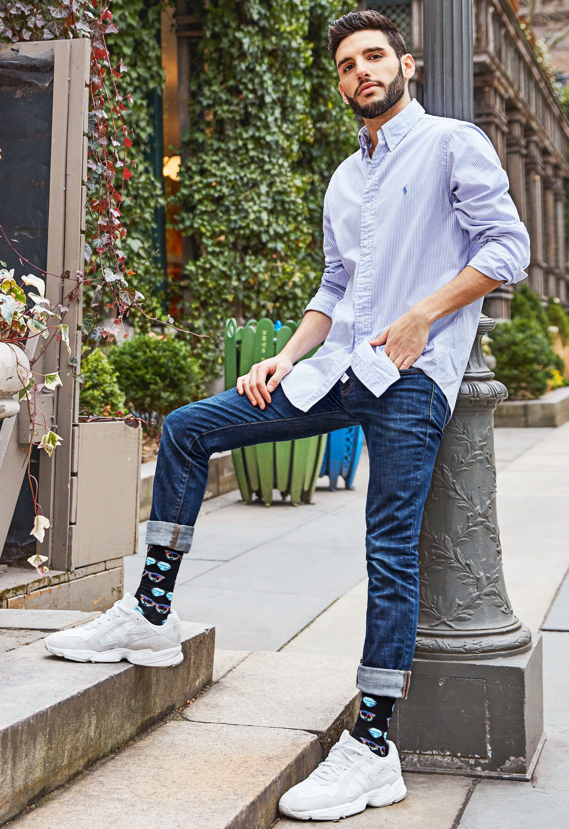 Men's Cool Sunglasses Bamboo Blend Novelty Crew Sock sold by MeMoi product image thumbnail 4