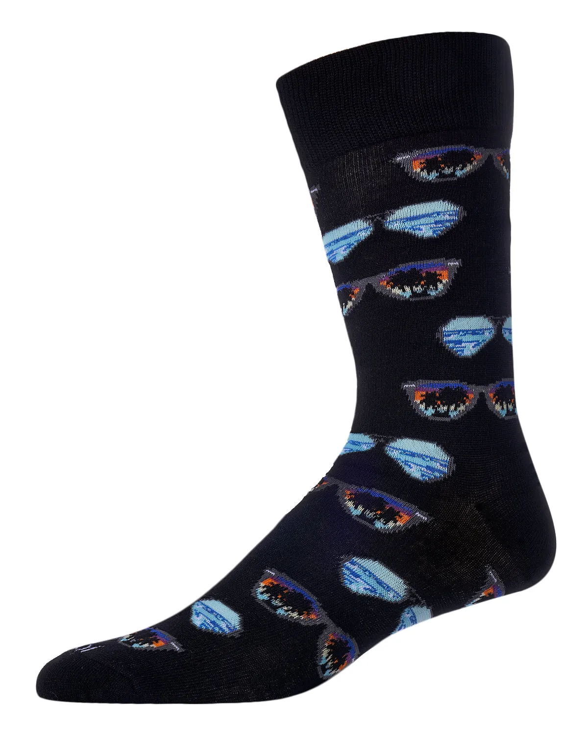 Men's Cool Sunglasses Bamboo Blend Novelty Crew Sock sold by MeMoi