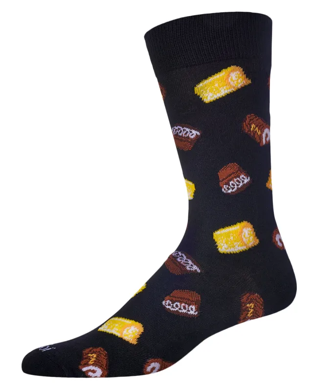 Men's Sweet Treats Bamboo Blend Novelty Crew Sock sold by MeMoi