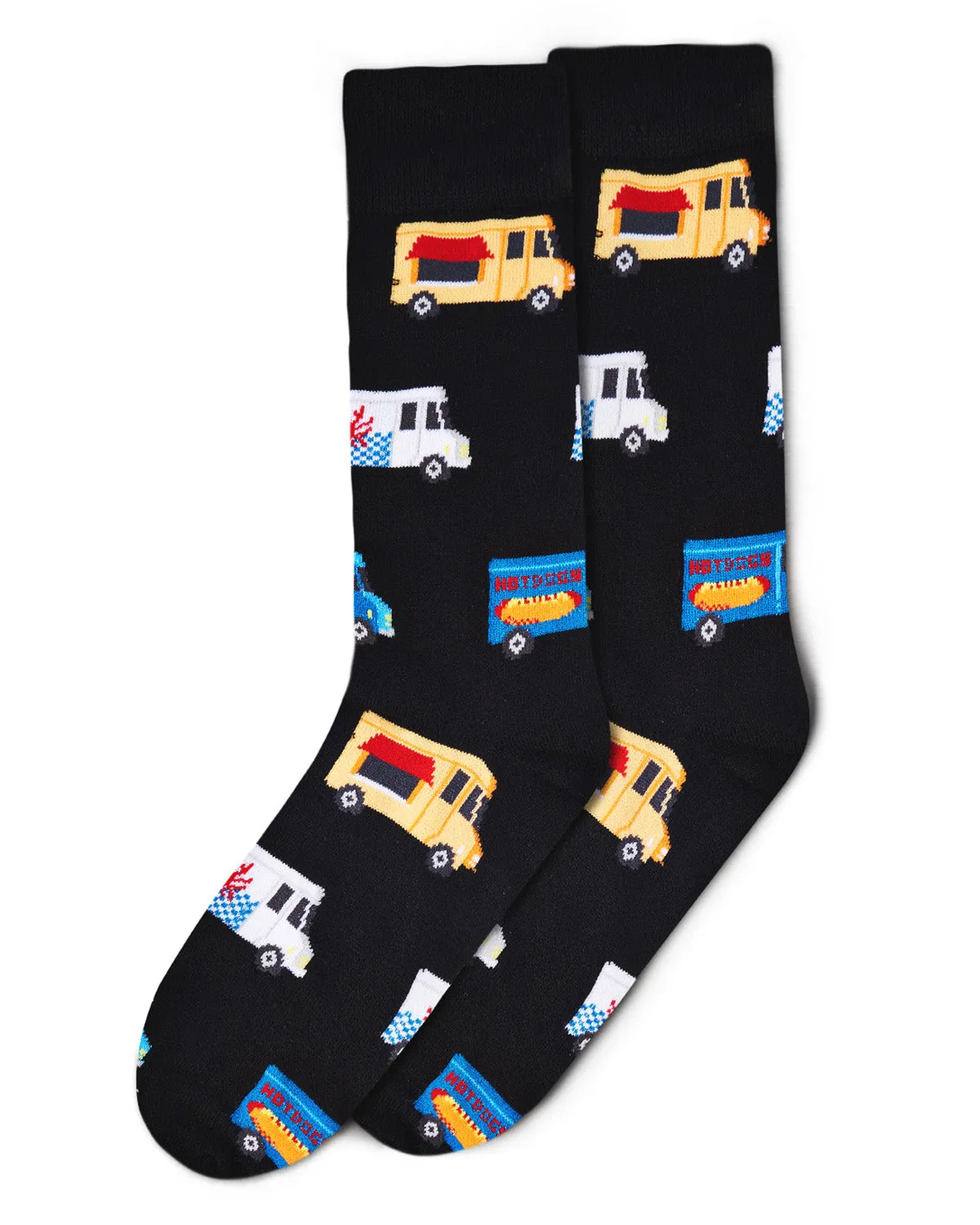 Men's Colorful Food Trucks Bamboo Blend Novelty Crew Sock sold by MeMoi product image thumbnail 5