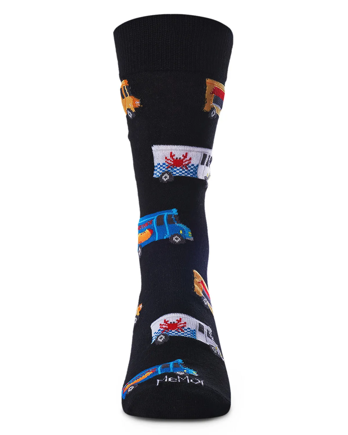 Men's Colorful Food Trucks Bamboo Blend Novelty Crew Sock sold by MeMoi product image thumbnail 4