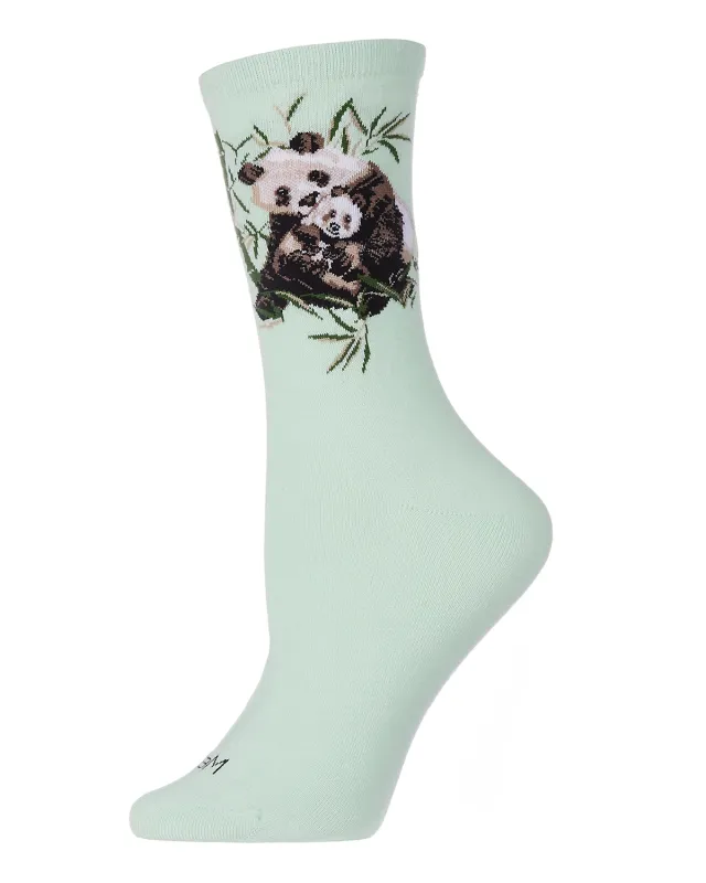 Women's Panda Limited Edition Cotton Blend Crew Sock sold by MeMoi