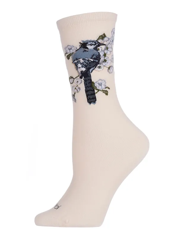 Women's Blue Bird Limited Edition Cotton Blend Crew Sock sold by MeMoi