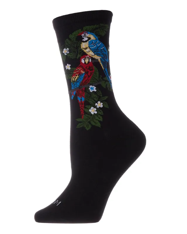 Women's Parrots Limited Edition Cotton Blend Crew Sock sold by MeMoi