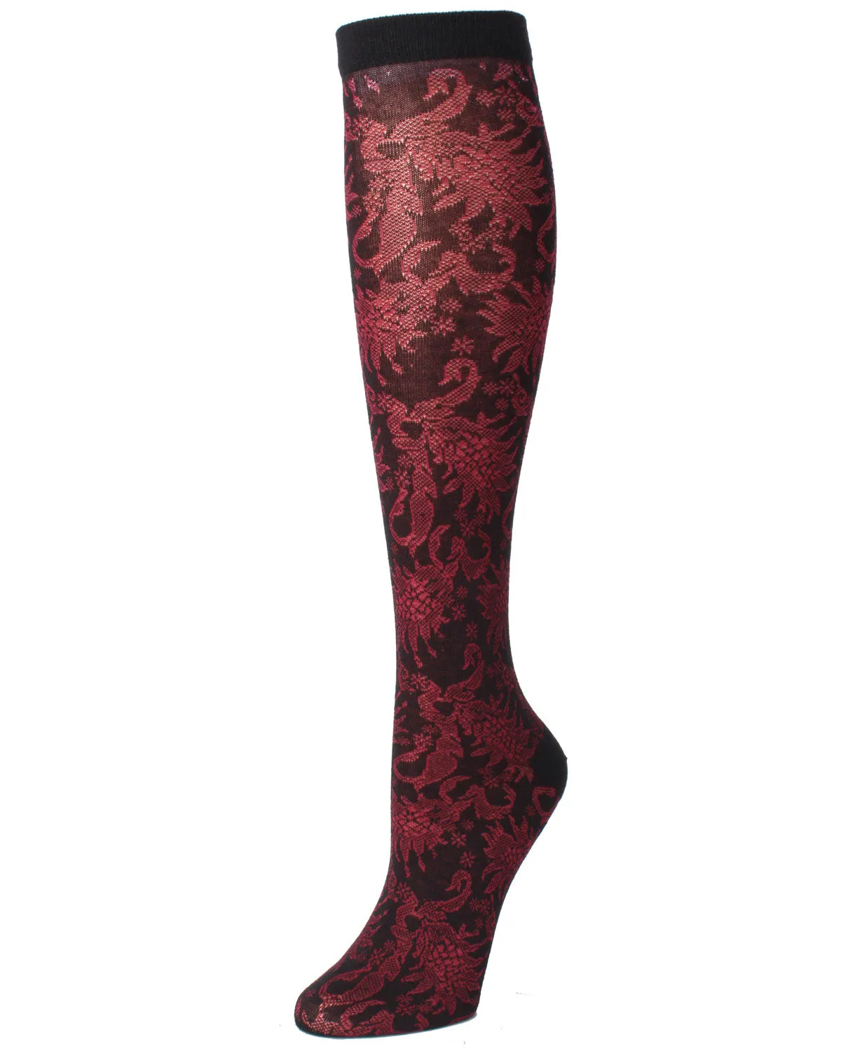 Raven Cotton Blend Knee High Sock sold by MeMoi product image thumbnail 2