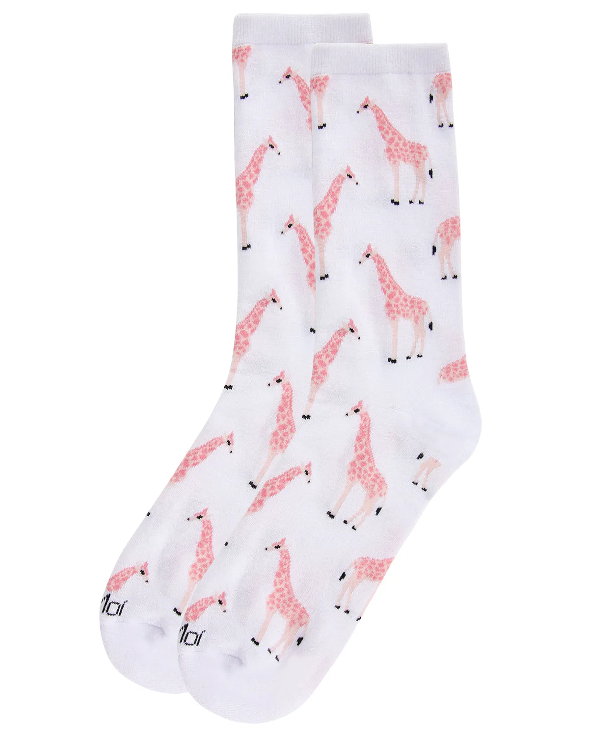 Giraffes Bamboo Blend Crew Socks sold by MeMoi product image thumbnail 4