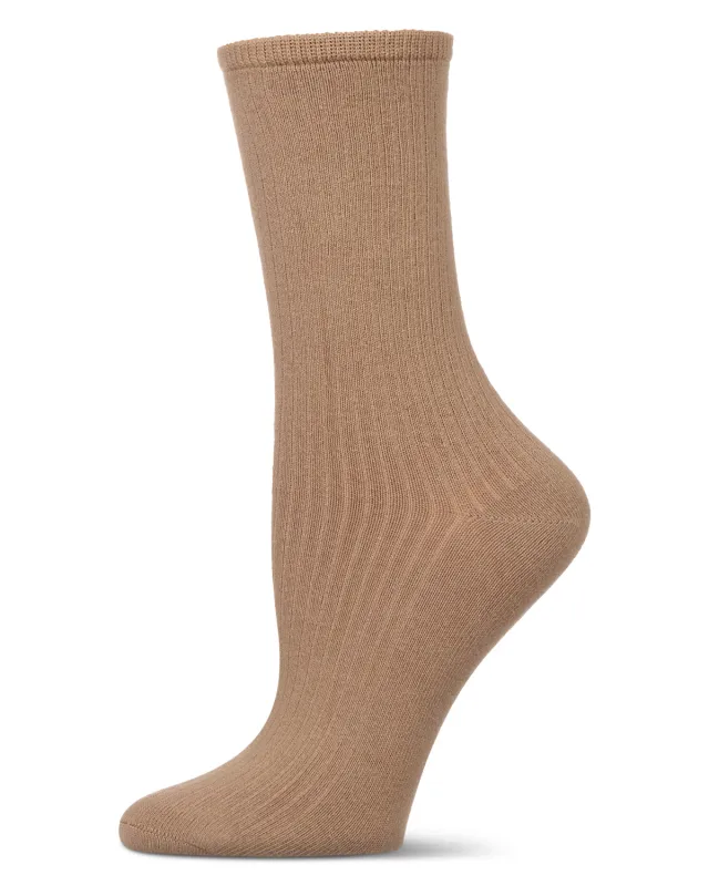 Women's Organic Cotton Flat Knit Breathable Crew Sock sold by MeMoi