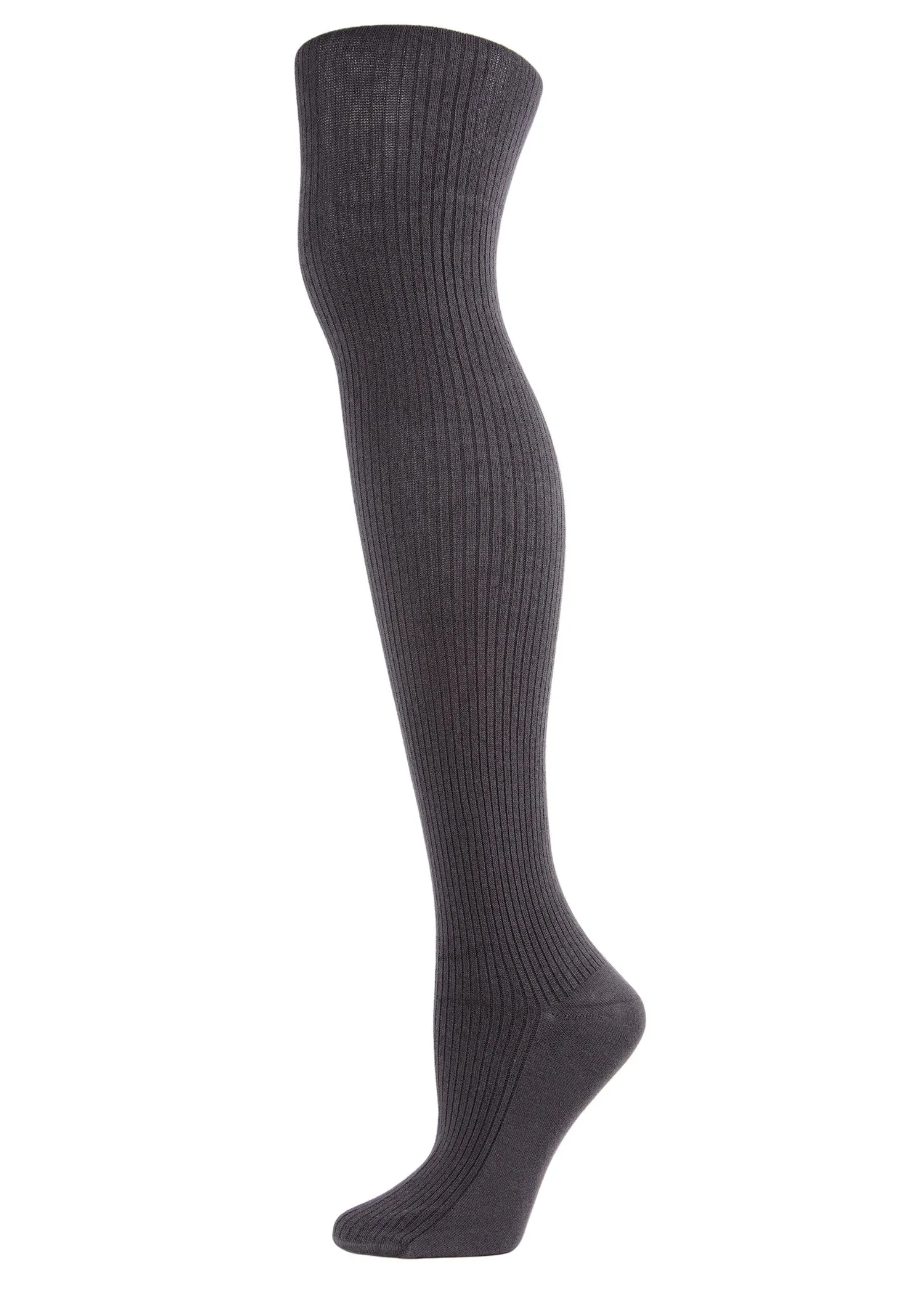 Women's Opaque Ribbed Organic Cotton Blend Tights sold by MeMoi product image thumbnail 4