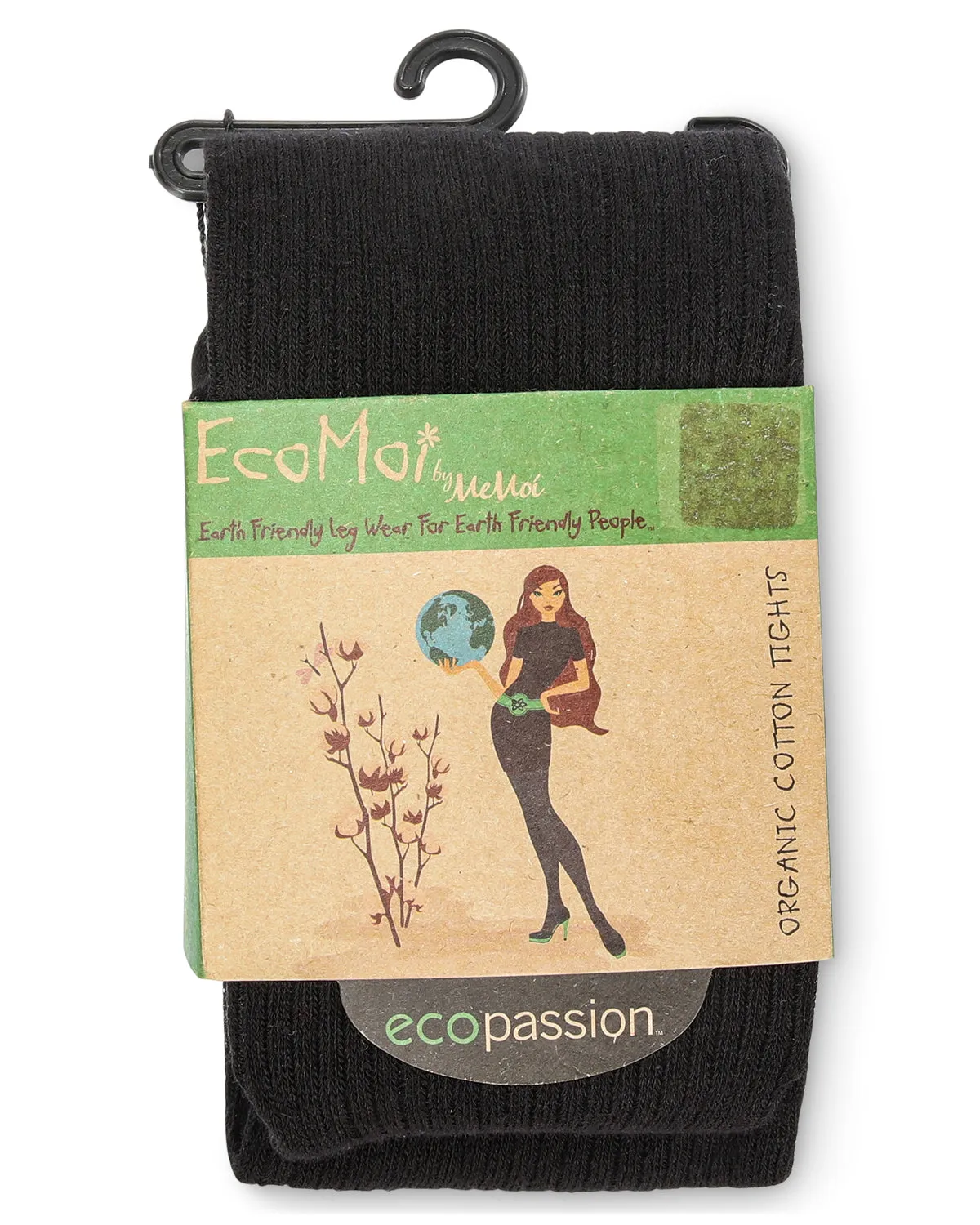 Women's Opaque Ribbed Organic Cotton Blend Tights sold by MeMoi product image thumbnail 5