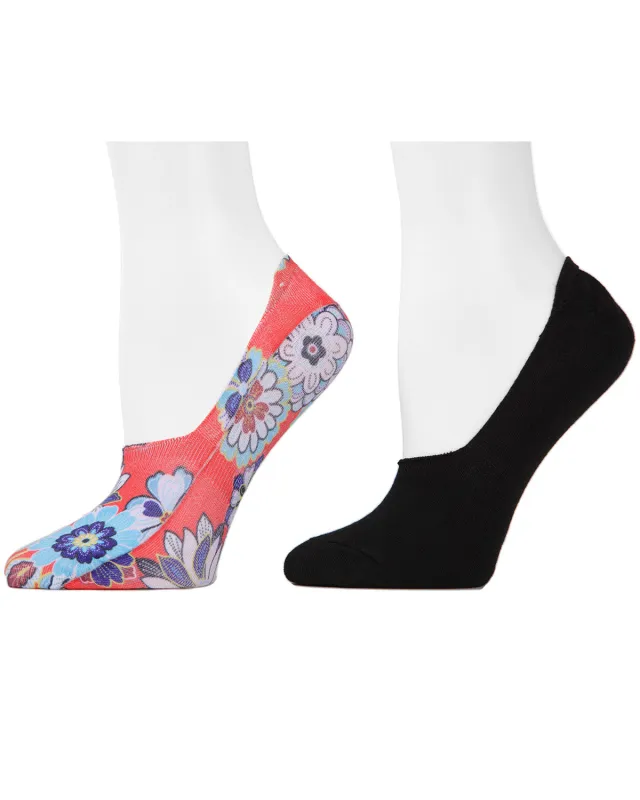 Natori Funky Floral No-Show Liner Socks 2-Pack made by Natori