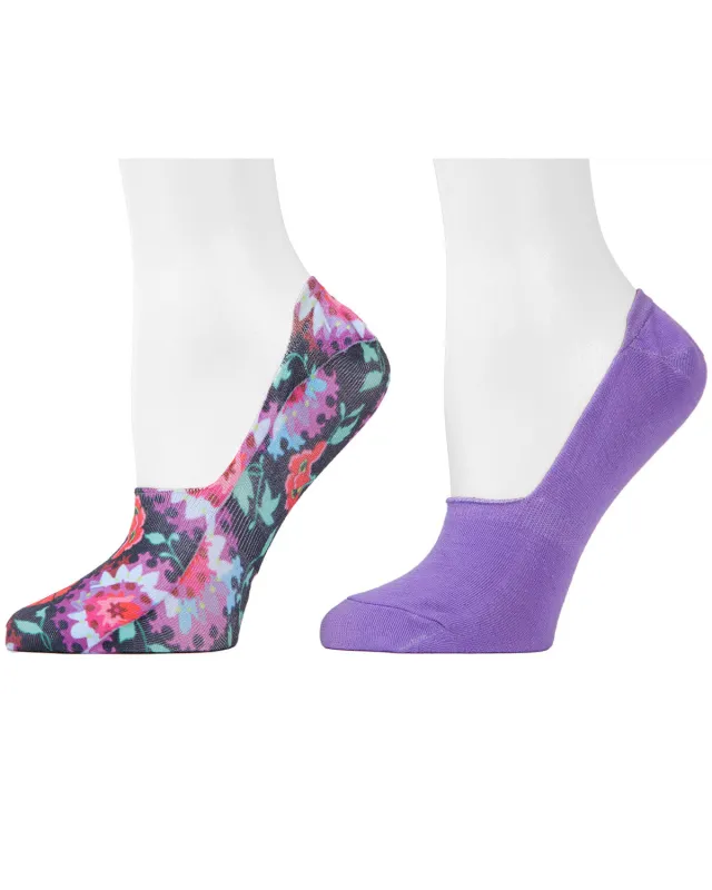 Natori Ornate Floral Liner Socks 2-Pack made by Natori