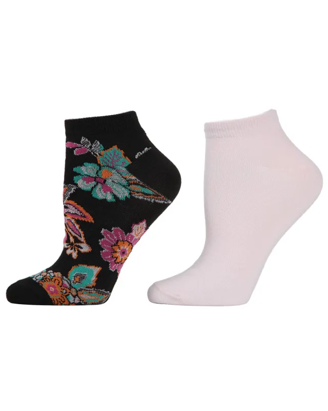 Natori Fancy Florals Shorties Socks 2-Pack made by Natori