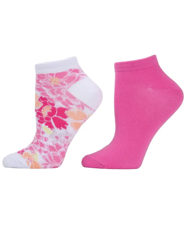 Natori Grand Florals Shorties Socks 2-Pack sold by MeMoi