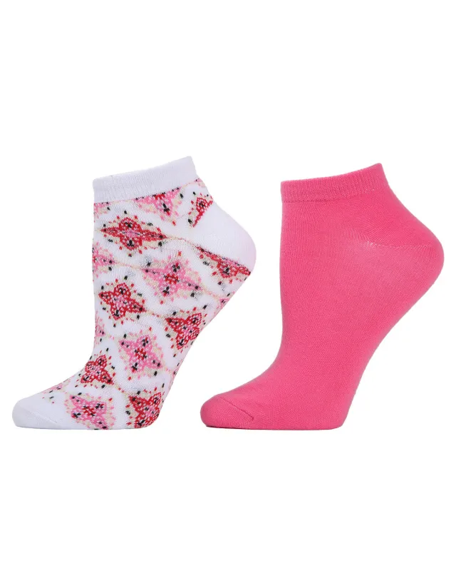 Natori Bohemian Florals Shorties Socks 2-Pack made by Natori