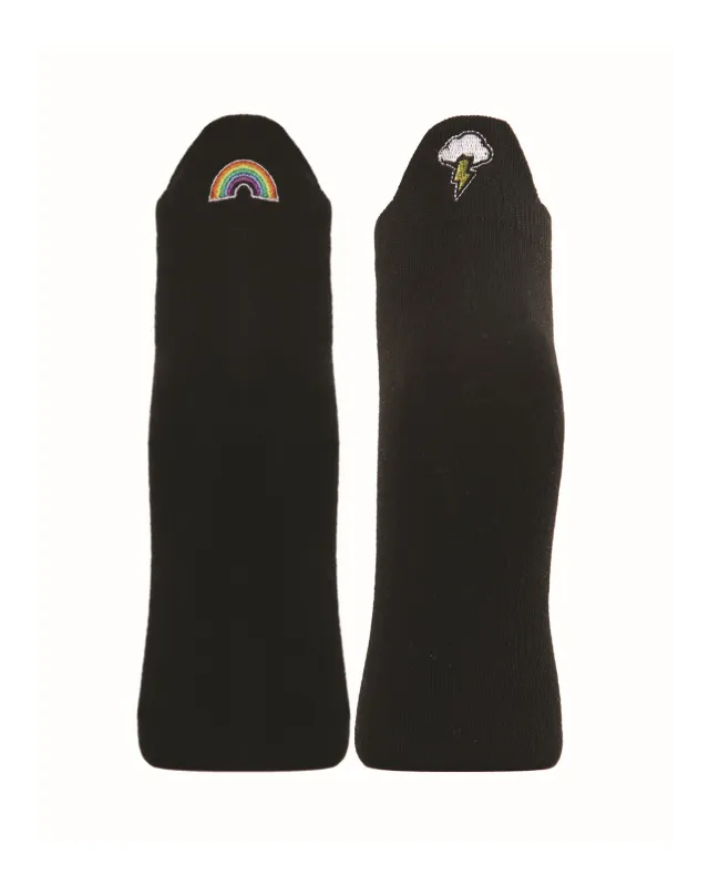 Women's Lightning & Rainbows Low Cut Tab Socks sold by MeMoi