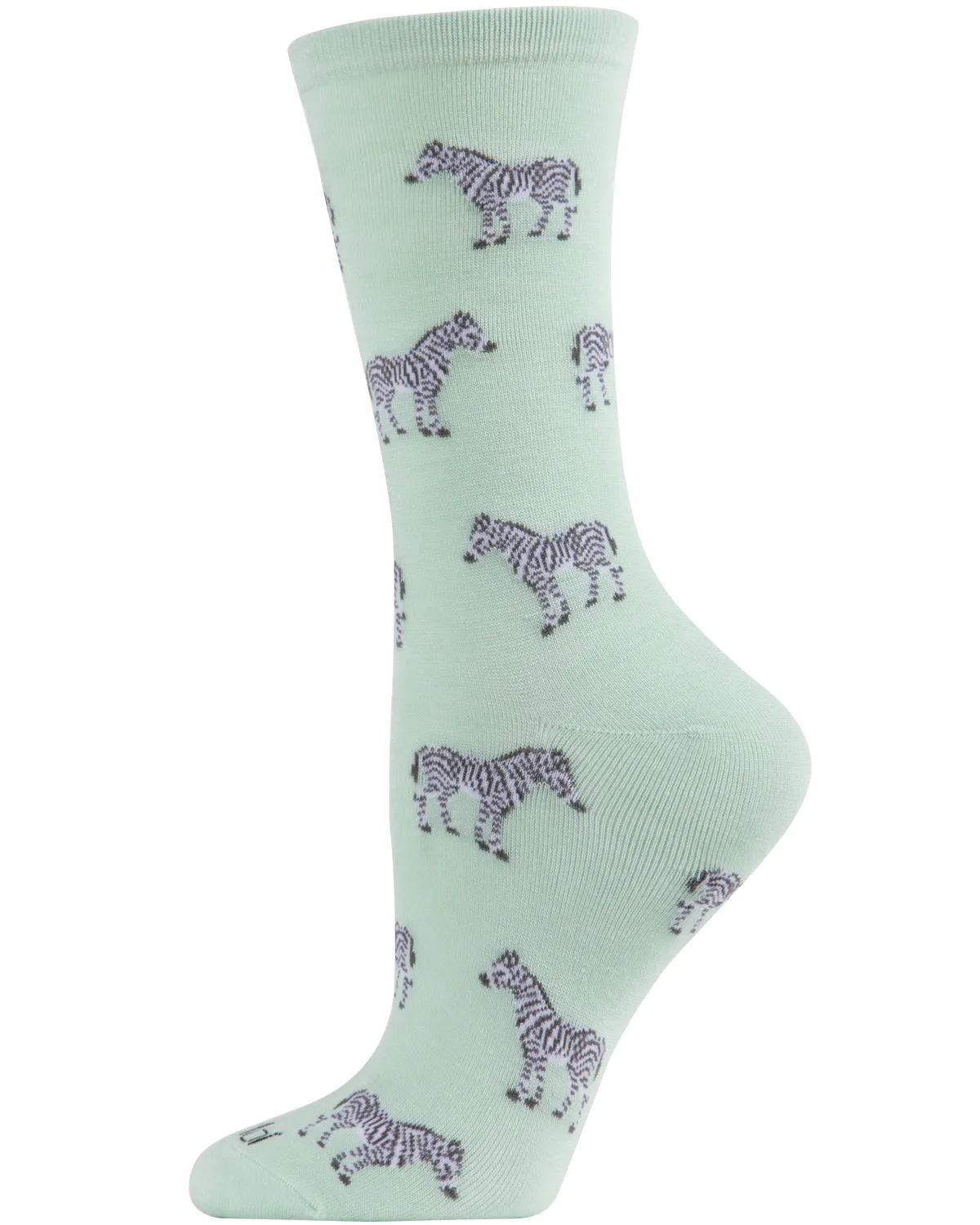 Zebras Bamboo Blend Crew Socks sold by MeMoi product image thumbnail 4