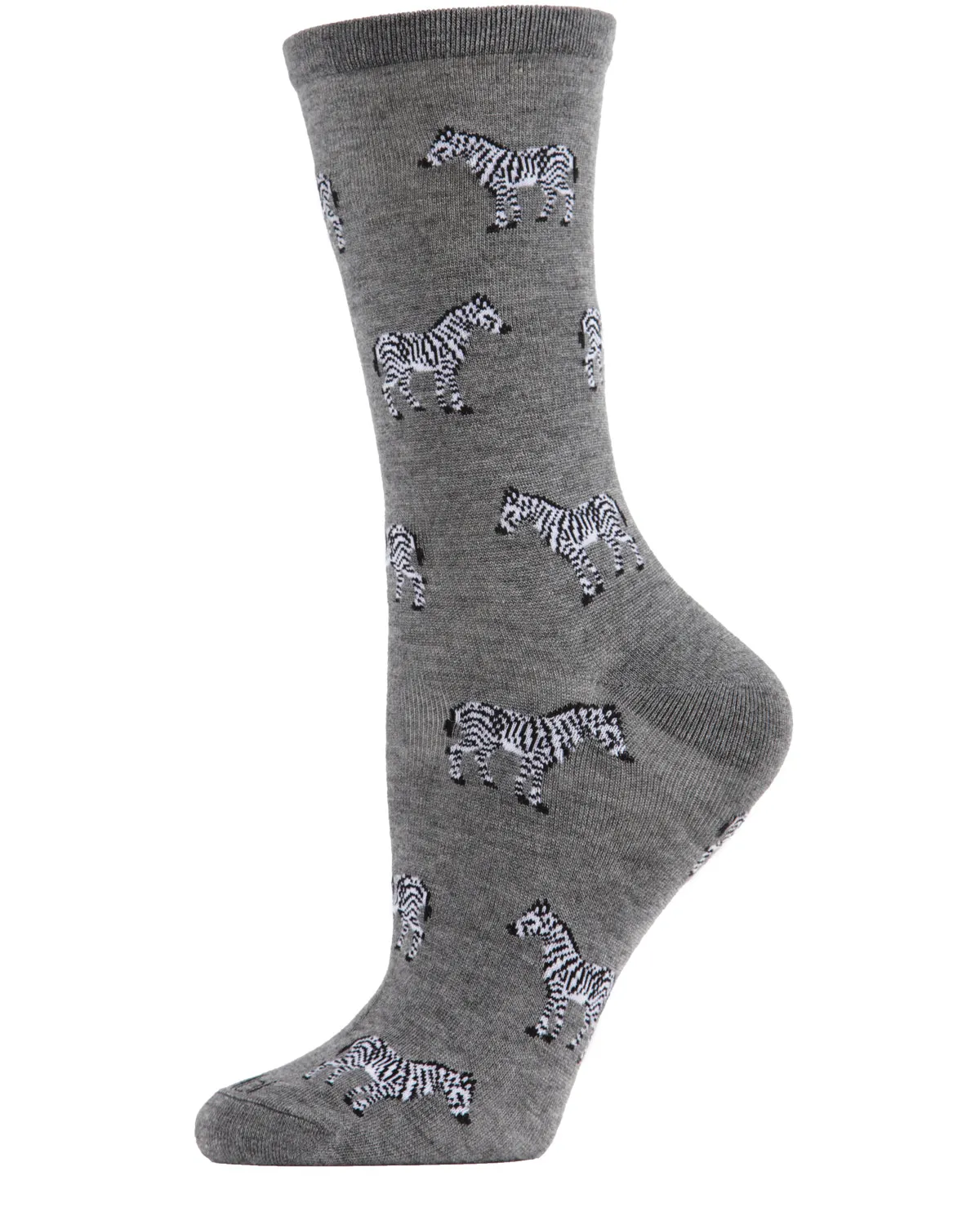 Zebras Bamboo Blend Crew Socks sold by MeMoi