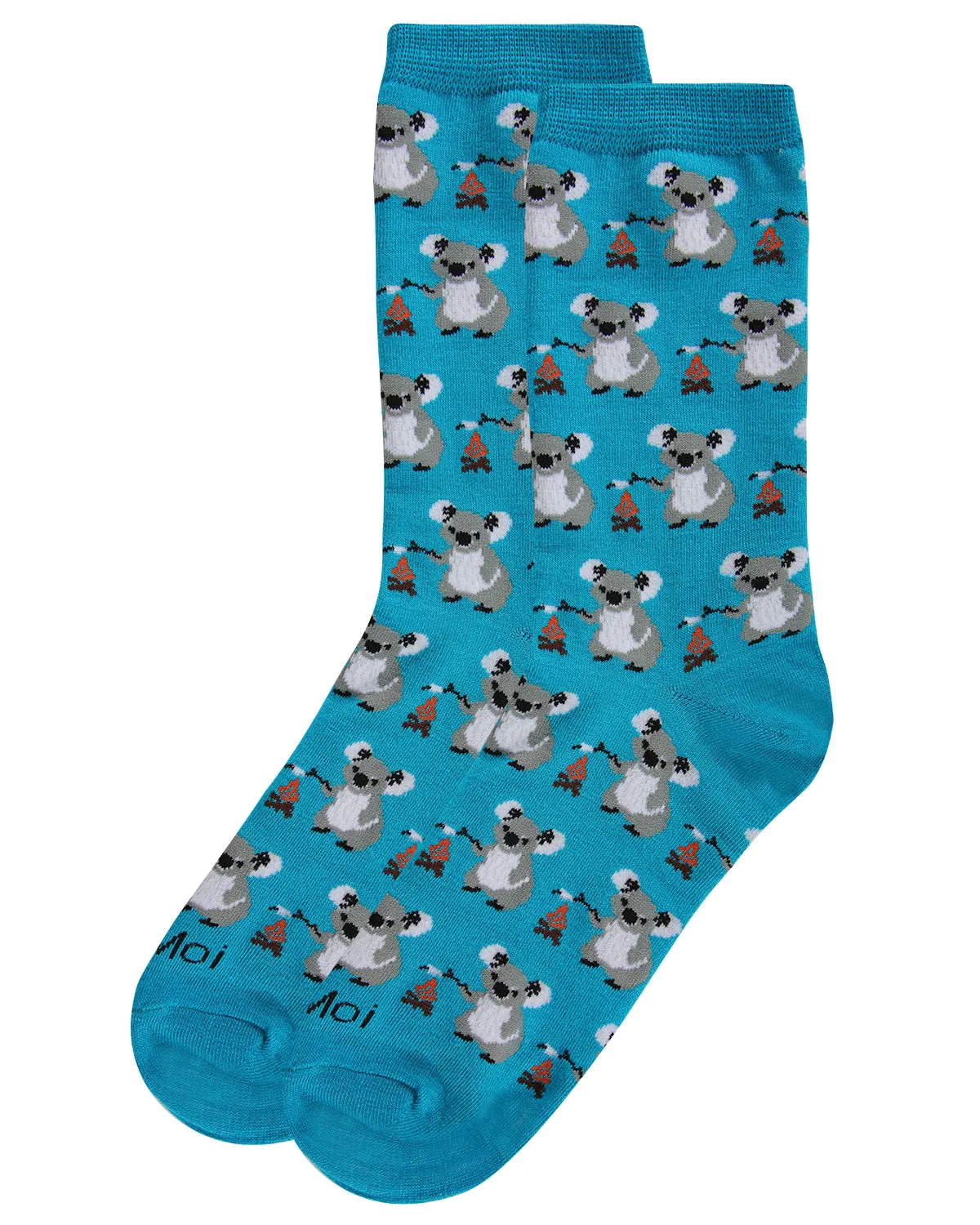 Camping Koalas Bamboo Blend Crew Socks sold by MeMoi product image thumbnail 3