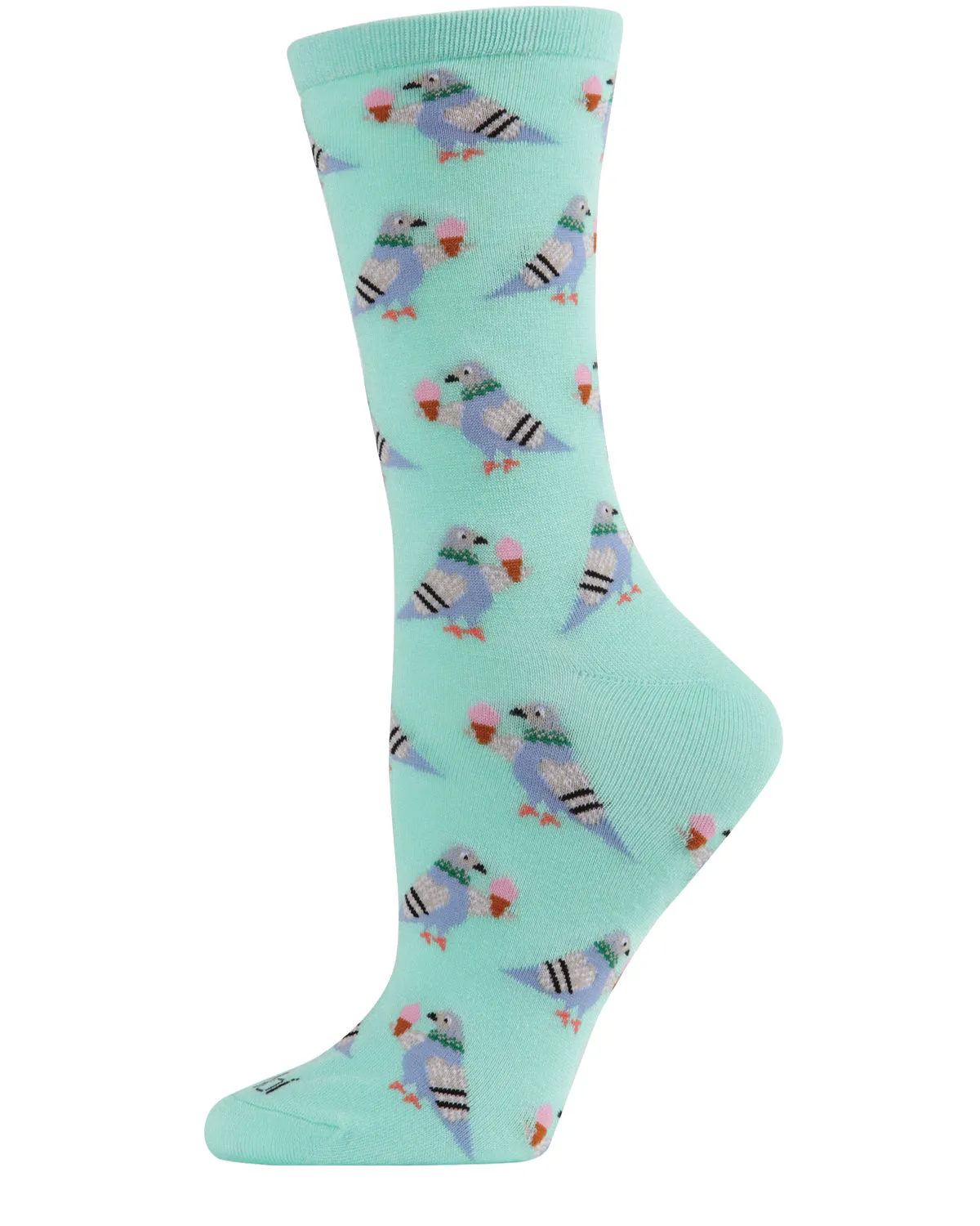 Feed the NYC Pigeons Bamboo Blend Crew Socks sold by MeMoi