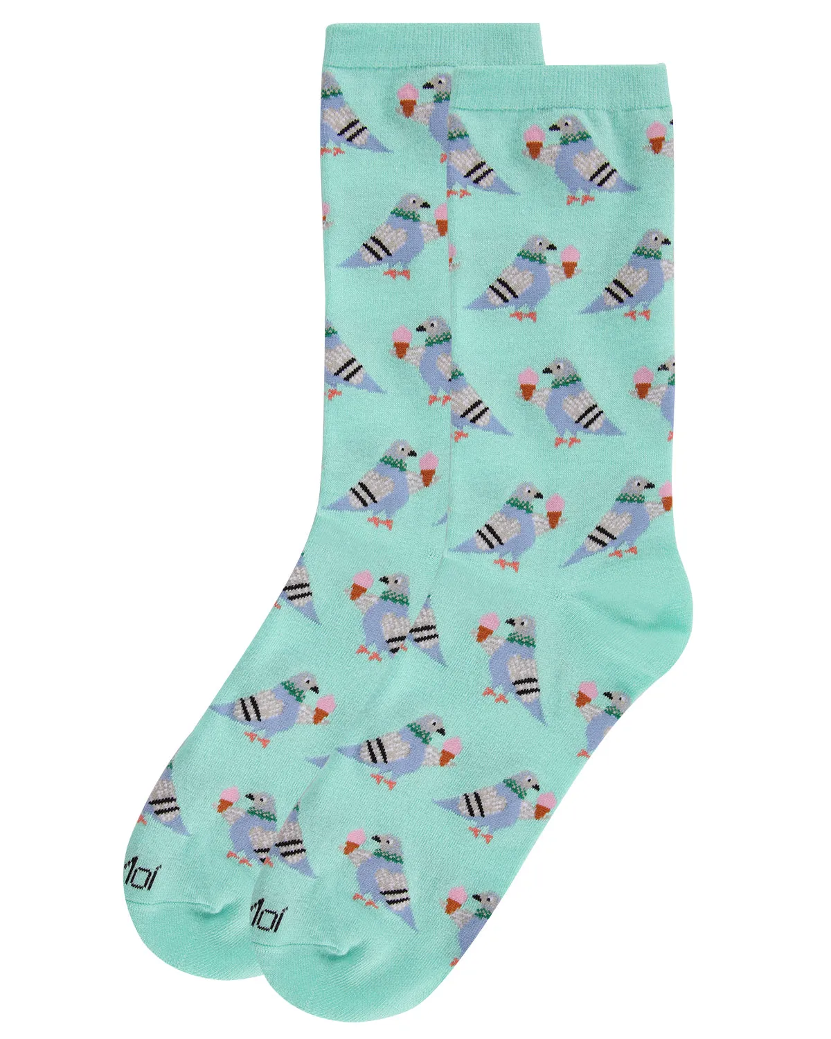 Feed the NYC Pigeons Bamboo Blend Crew Socks sold by MeMoi product image thumbnail 3