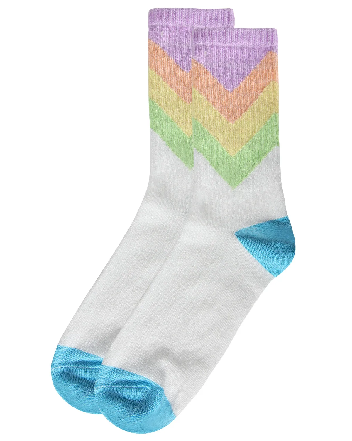 Women's Multicolor Pastel Arrow Crew Sock sold by MeMoi product image thumbnail 3