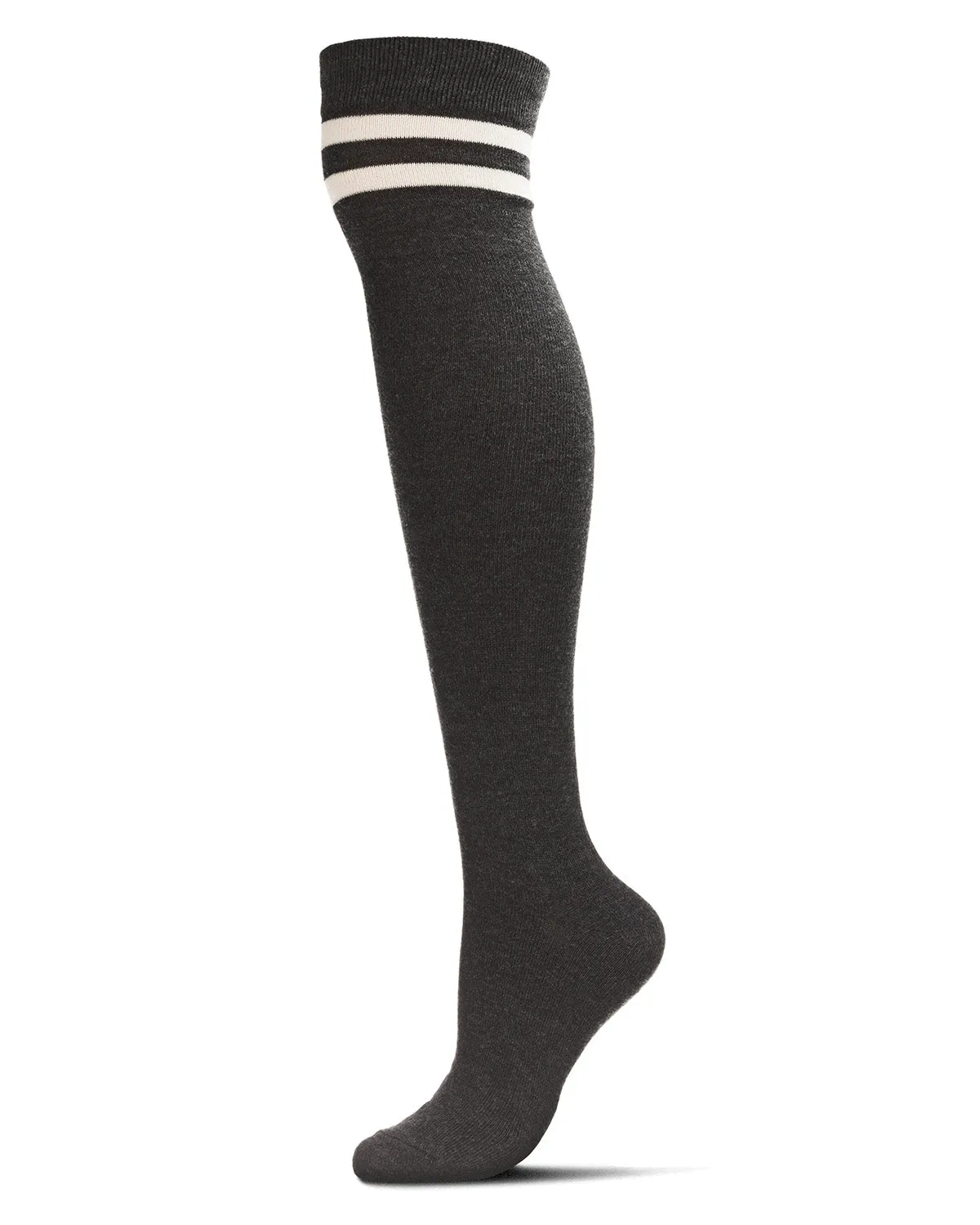 Top Stripe Cashmere Blend Over The Knee Warm Socks sold by MeMoi product image thumbnail 3