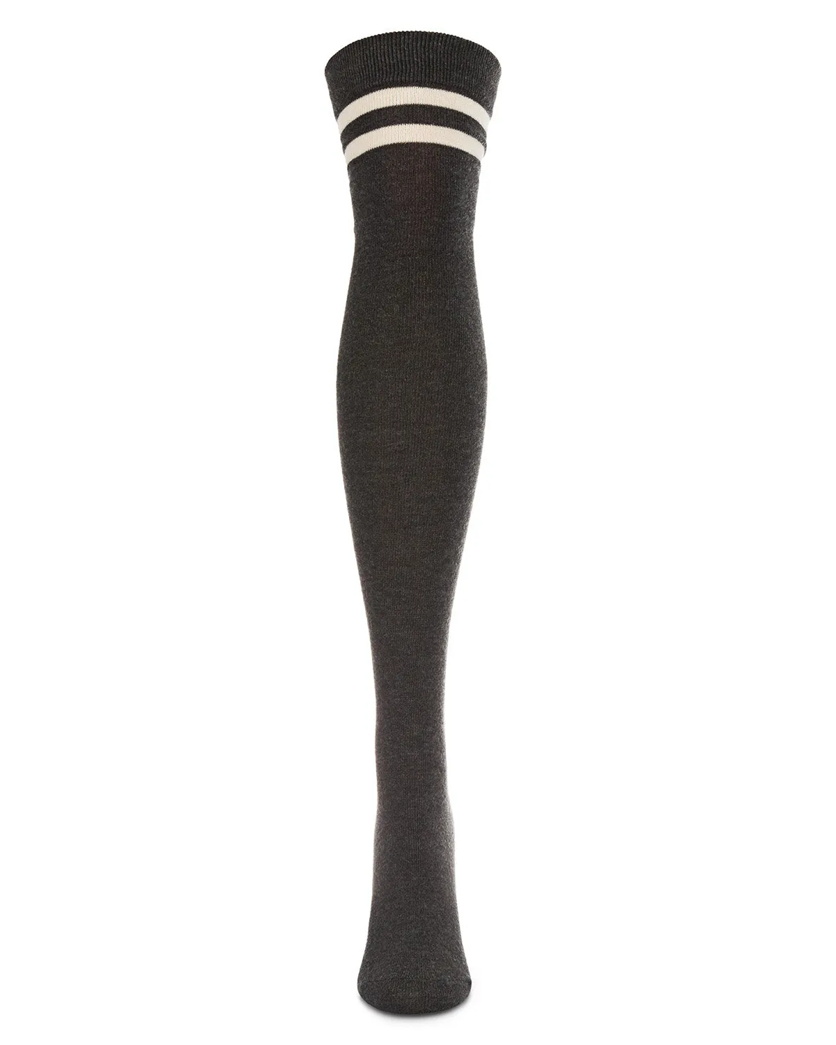 Top Stripe Cashmere Blend Over The Knee Warm Socks sold by MeMoi product image thumbnail 4