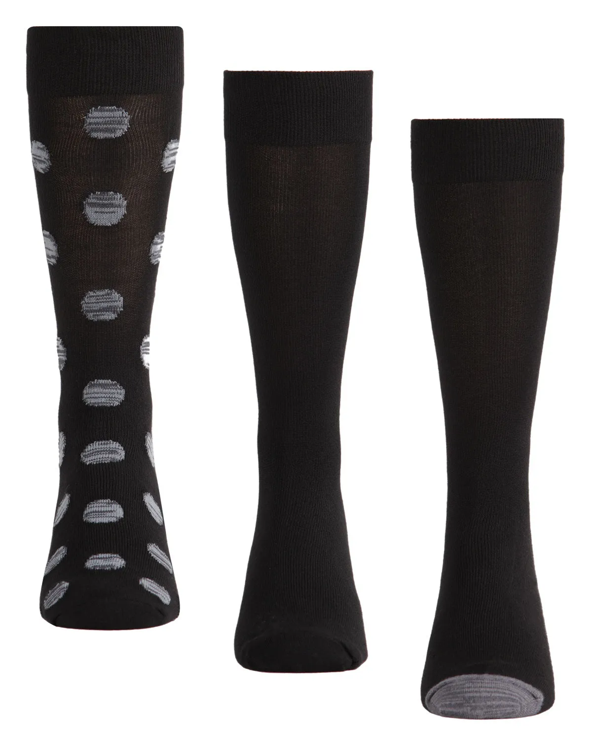 Men's 3 Pair Pack Super Soft Allover Polka Dot Crew Socks sold by MeMoi product image thumbnail 2