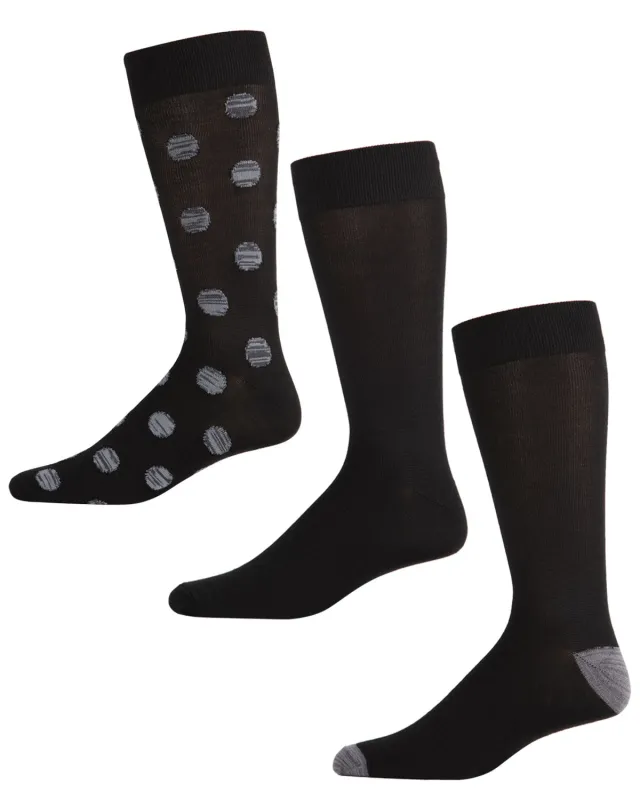 Men's 3 Pair Pack Super Soft Allover Polka Dot Crew Socks sold by MeMoi