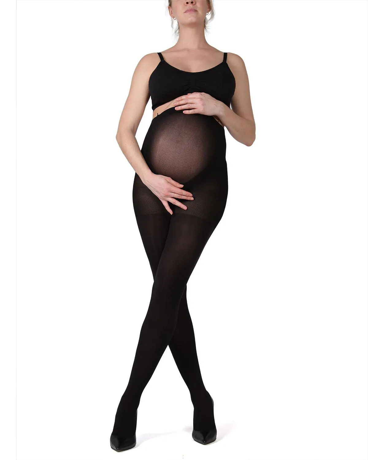 Women's Maternity Super Opaque 90 Denier Control Top Tights sold by MeMoi product image thumbnail 2