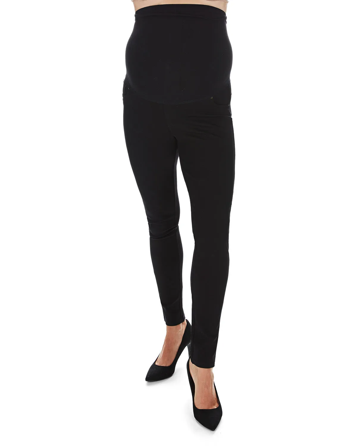 Women's Maternity Rayon-Blend Ponte Comfort-Stretch Support Leggings sold by MeMoi product image thumbnail 2