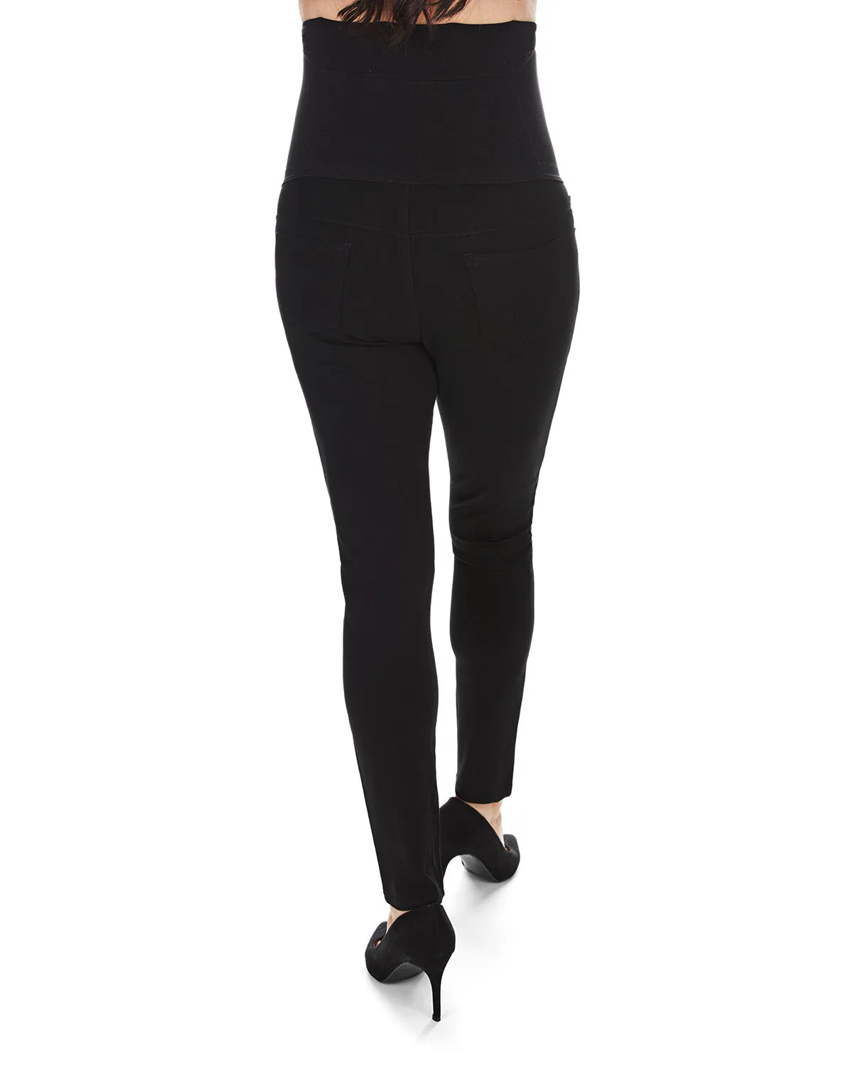 Women's Maternity Rayon-Blend Ponte Comfort-Stretch Support Leggings sold by MeMoi product image thumbnail 3