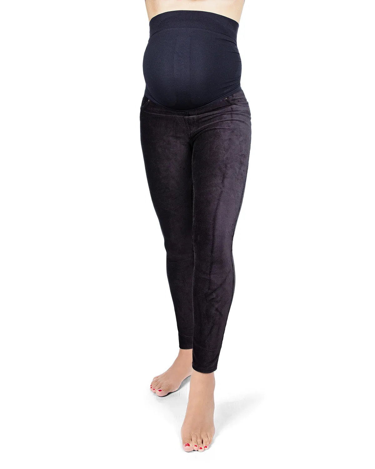 Women's Maternity Cotton Blend Corduroy Leggings with Back Boning sold by MeMoi product image thumbnail 5