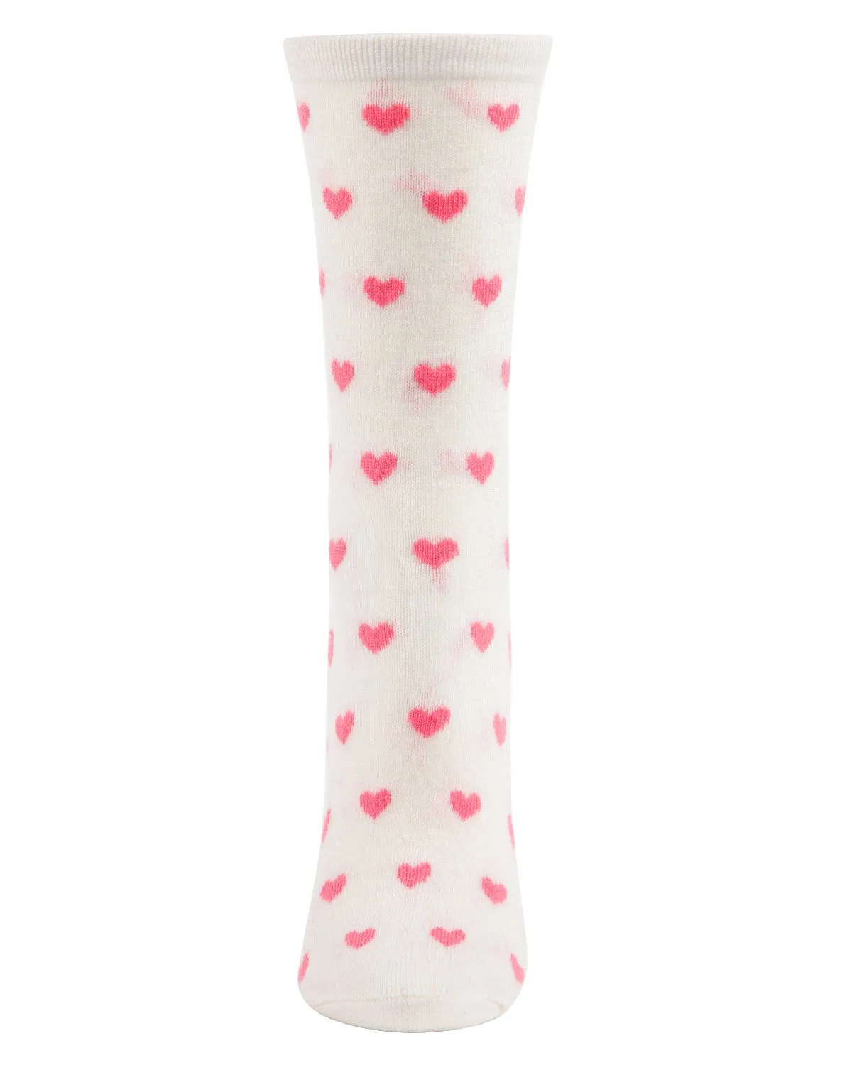 Women's Soft Heart Print Cashmere Blend Crew Sock sold by MeMoi product image thumbnail 5