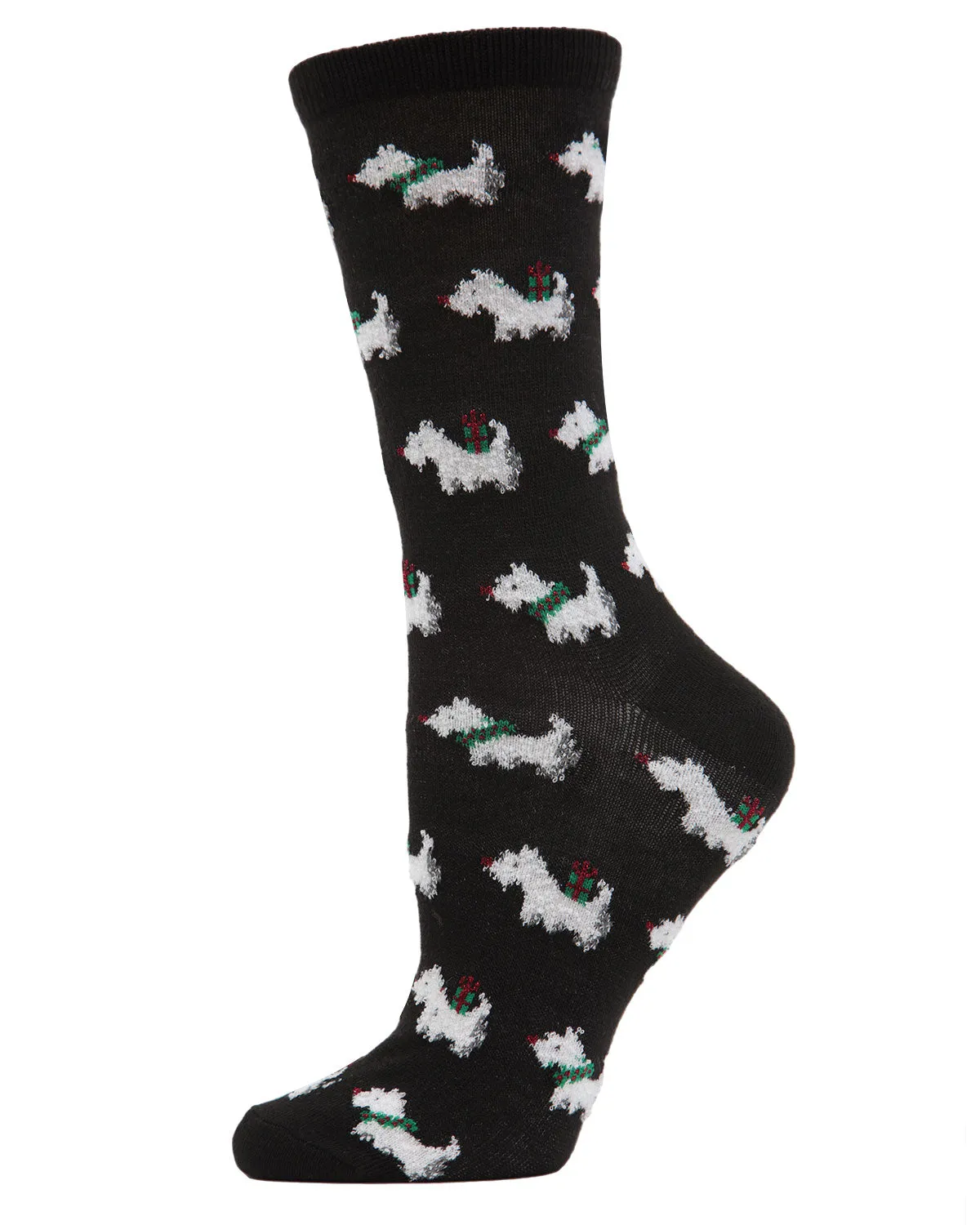 Women's Holiday Scotties & Presents Crew Socks sold by MeMoi product image thumbnail 2