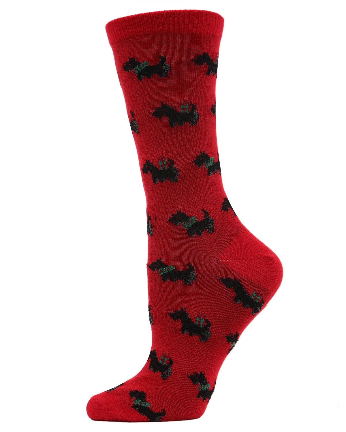 Women's Holiday Scotties & Presents Crew Socks sold by MeMoi