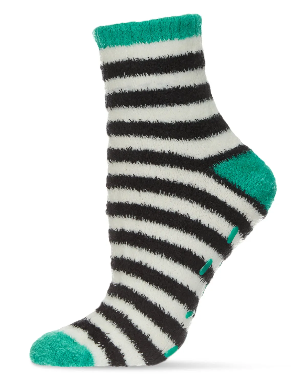 Colorblock Fuzzy Non-Skid Socks with Aloe sold by MeMoi product image thumbnail 3