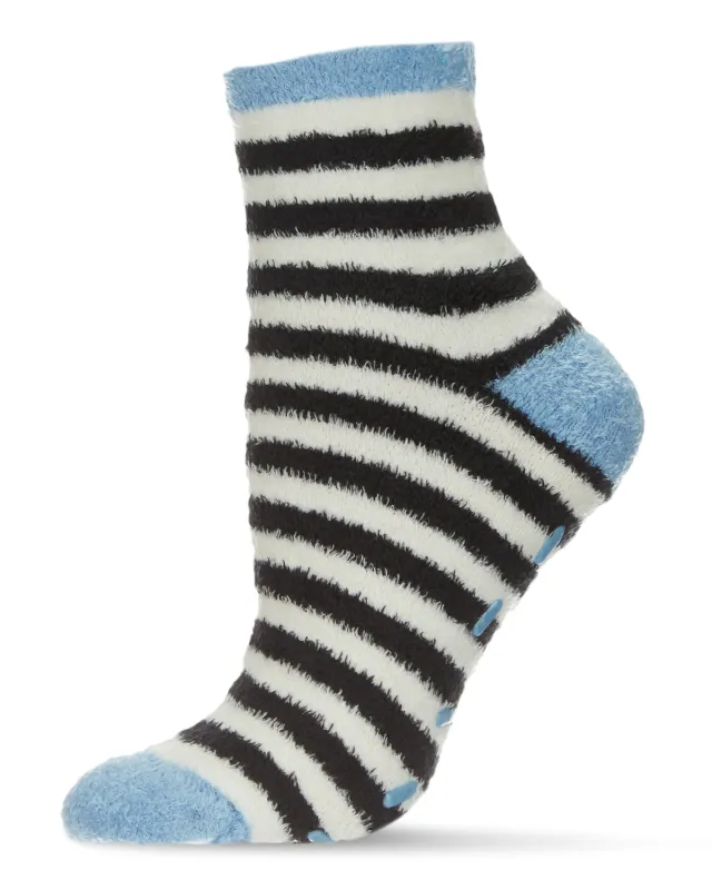Colorblock Fuzzy Non-Skid Socks with Aloe sold by MeMoi