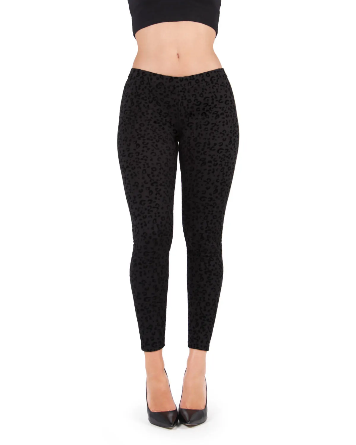 Leopard Crush Cotton Blend Leggings sold by MeMoi product image thumbnail 2