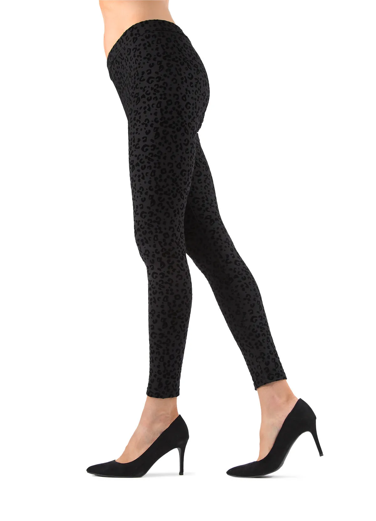 Leopard Crush Cotton Blend Leggings sold by MeMoi product image thumbnail 4