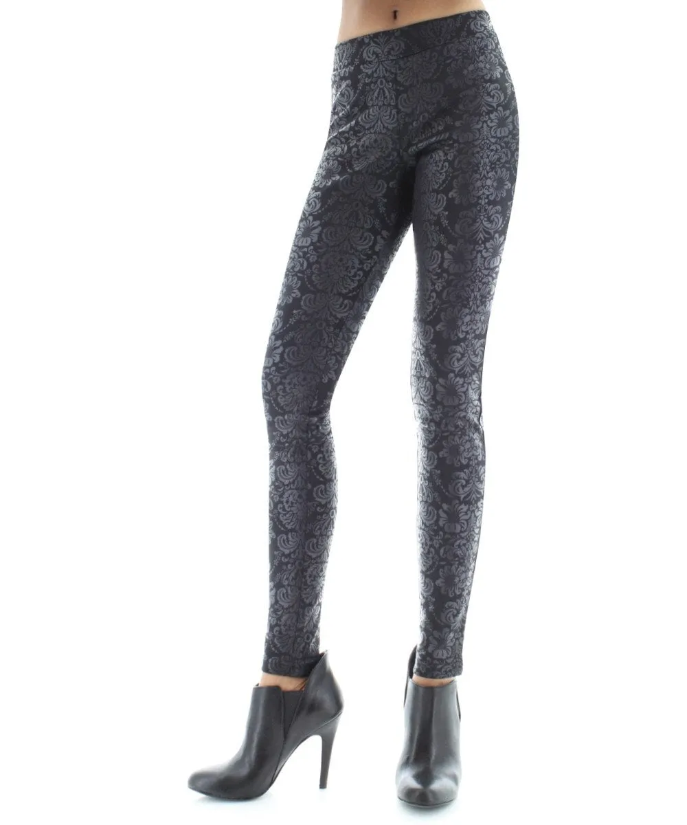 Chic & Elegant Glossy Floral Ornate Damask Leggings sold by MeMoi product image thumbnail 3