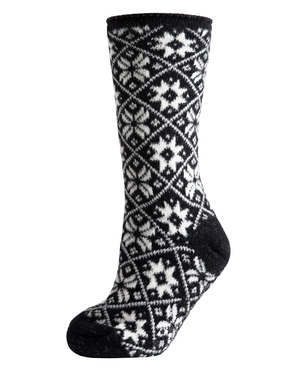 Women's Holiday Snowflake Plush-Lined Slipper Socks sold by MeMoi