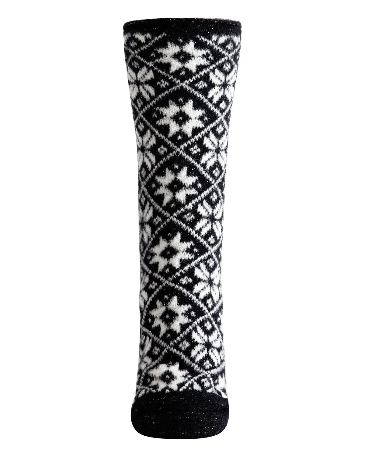 Women's Holiday Snowflake Plush-Lined Slipper Socks sold by MeMoi product image thumbnail 2
