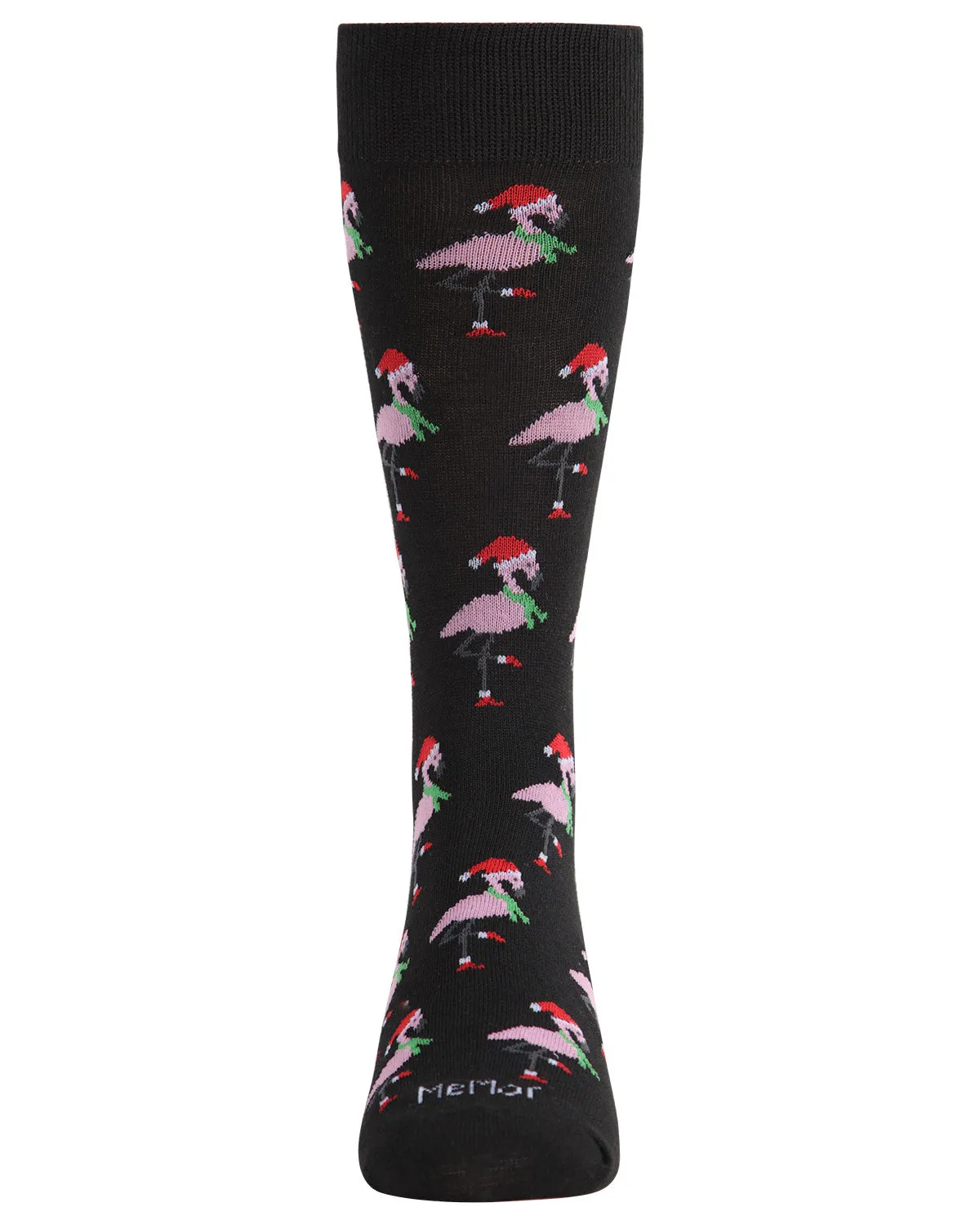 Men's Christmas Festive Flamingo Bamboo Blend Crew Socks sold by MeMoi product image thumbnail 5