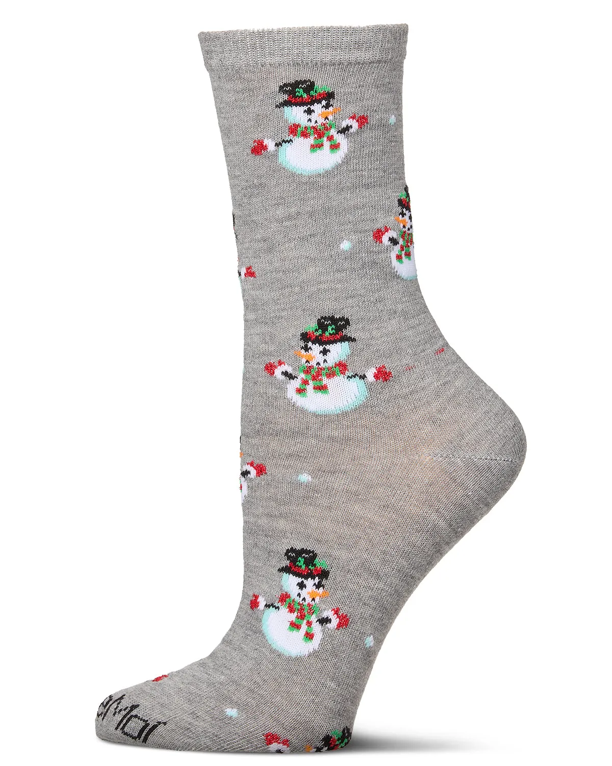 Women's Let it Snowman Holiday Crew Socks sold by MeMoi product image thumbnail 2