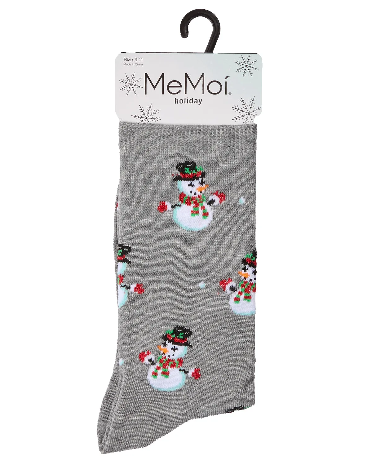 Women's Let it Snowman Holiday Crew Socks sold by MeMoi product image thumbnail 5
