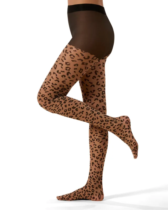 Women's Leopard Print Sheer Nylon Tights sold by MeMoi