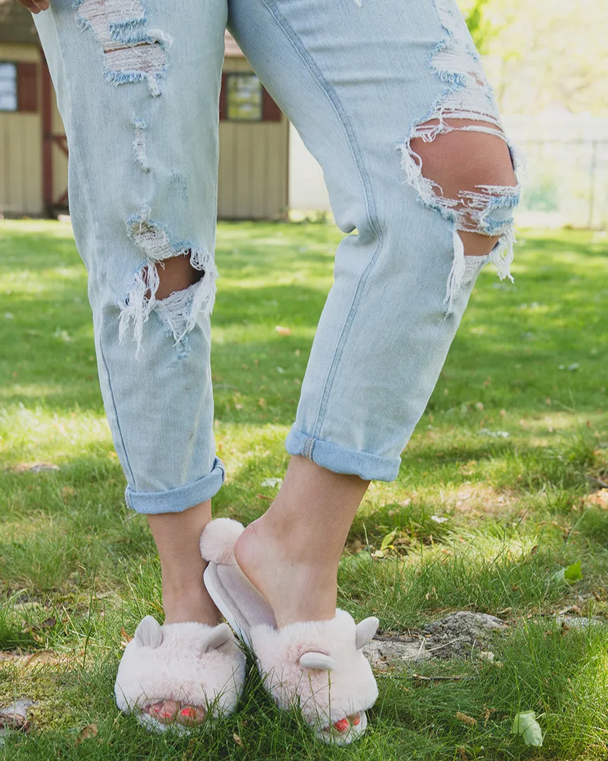 Bunny Hop Pom-Pom Open Toe Plush Slippers sold by MeMoi product image thumbnail 5